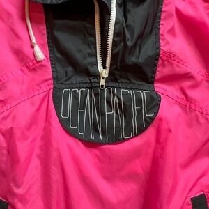 Vintage‎ 80s OP Ocean Pacific Neon Windbreaker Pullover Jacket Mens M Surf Skate